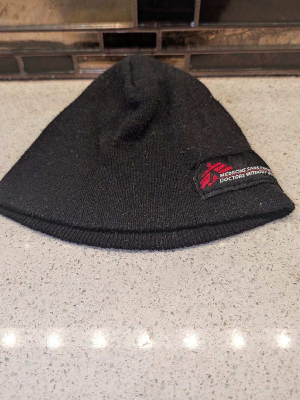 Kid's Medecins Sans Frontières Doctors Without Borders Black Beanie Skull Cap